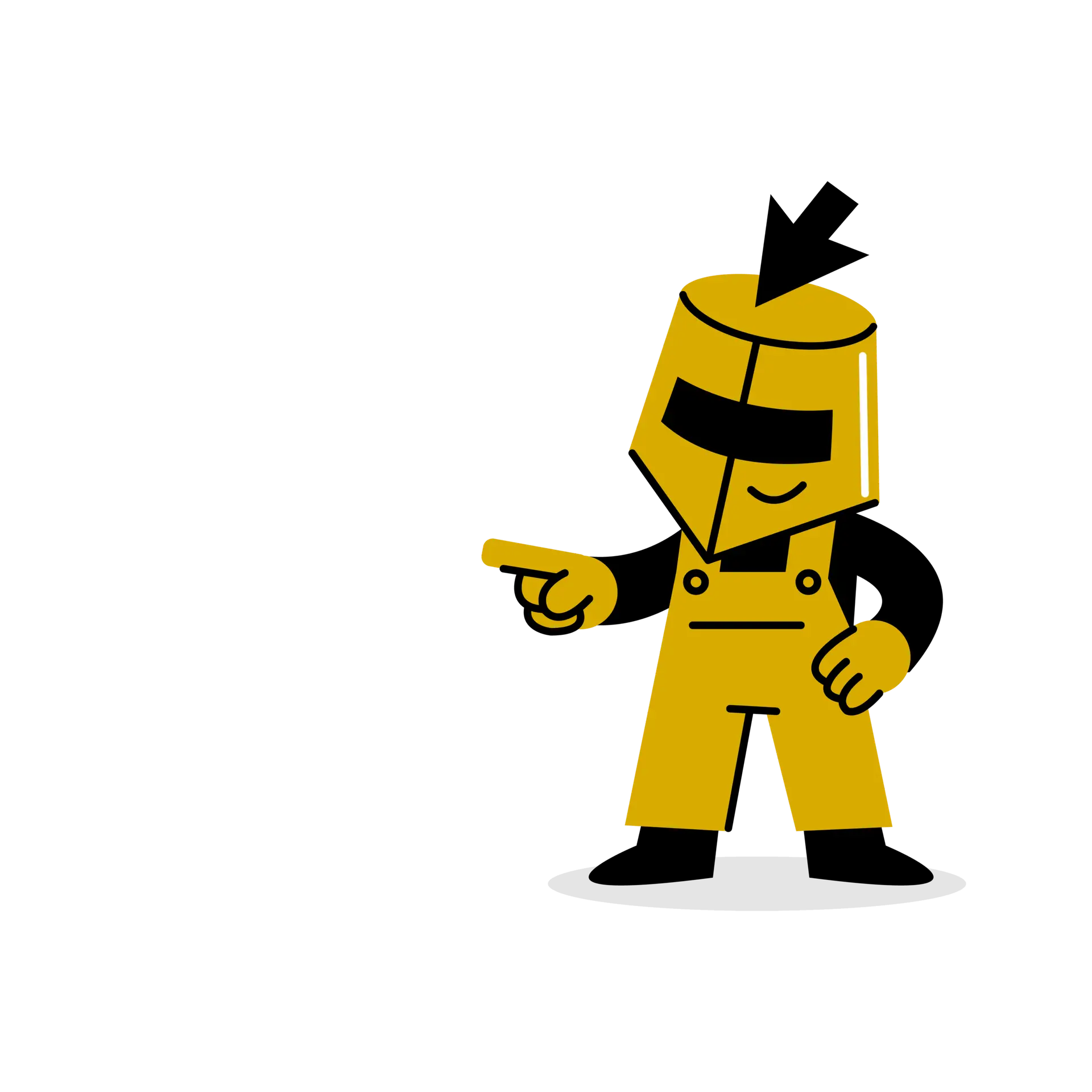 Sparx pointing at the button